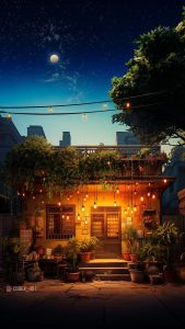 Tiny House Hanging Lights iPhone Wallpapers