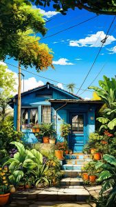 Tiny House in Nature iPhone Wallpapers