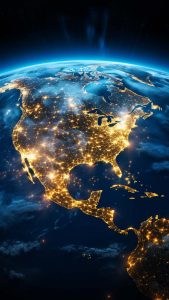 USA from Space Station iPhone Wallpaper