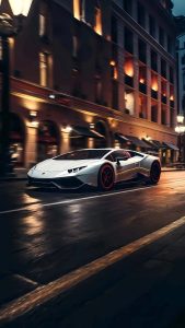 White Lambo iPhone Wallpapers