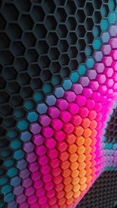 3D Colorful Hexagon iPhone Wallpaper