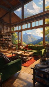 Aesthetic Book Library iPhone Wallpaper