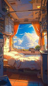 Aesthetic Room in Clouds iPhone Wallpaper HD