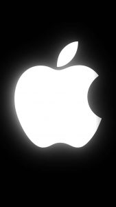 Apple Logo Glow iPhone Wallpaper