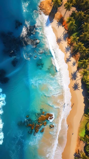 Beach Blue Water iPhone Wallpaper