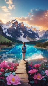 Blue Water Lake iPhone Wallpaper