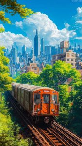 Bright Day in Bustling New York iPhone Wallpaper HD