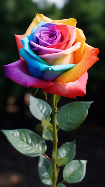 Colorful Rose iPhone Wallpaper