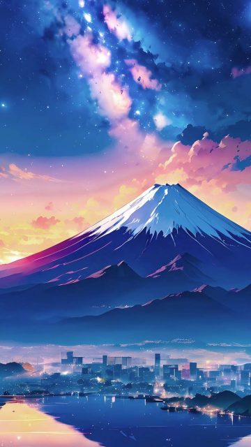 Fuji City iPhone Wallpaper