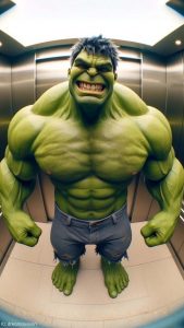 Hulk in Elevator iPhone Wallpaper