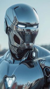 Iron Man Chrome Armor iPhone Wallpaper HD