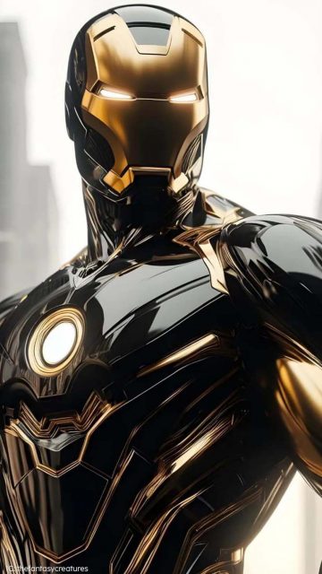 Iron Man Ultra Black Armor iPhone Wallpaper
