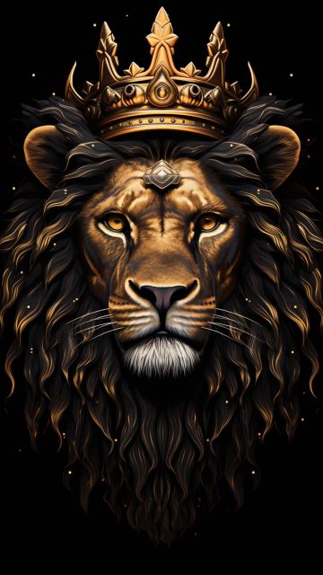 Lion King Gold Crown iPhone Wallpaper