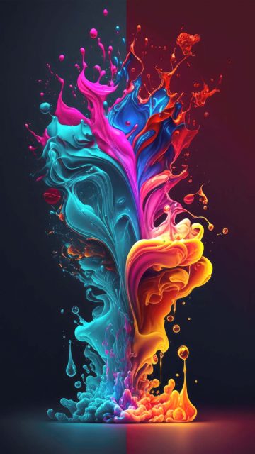 Liquid Colors Boom iPhone Wallpaper