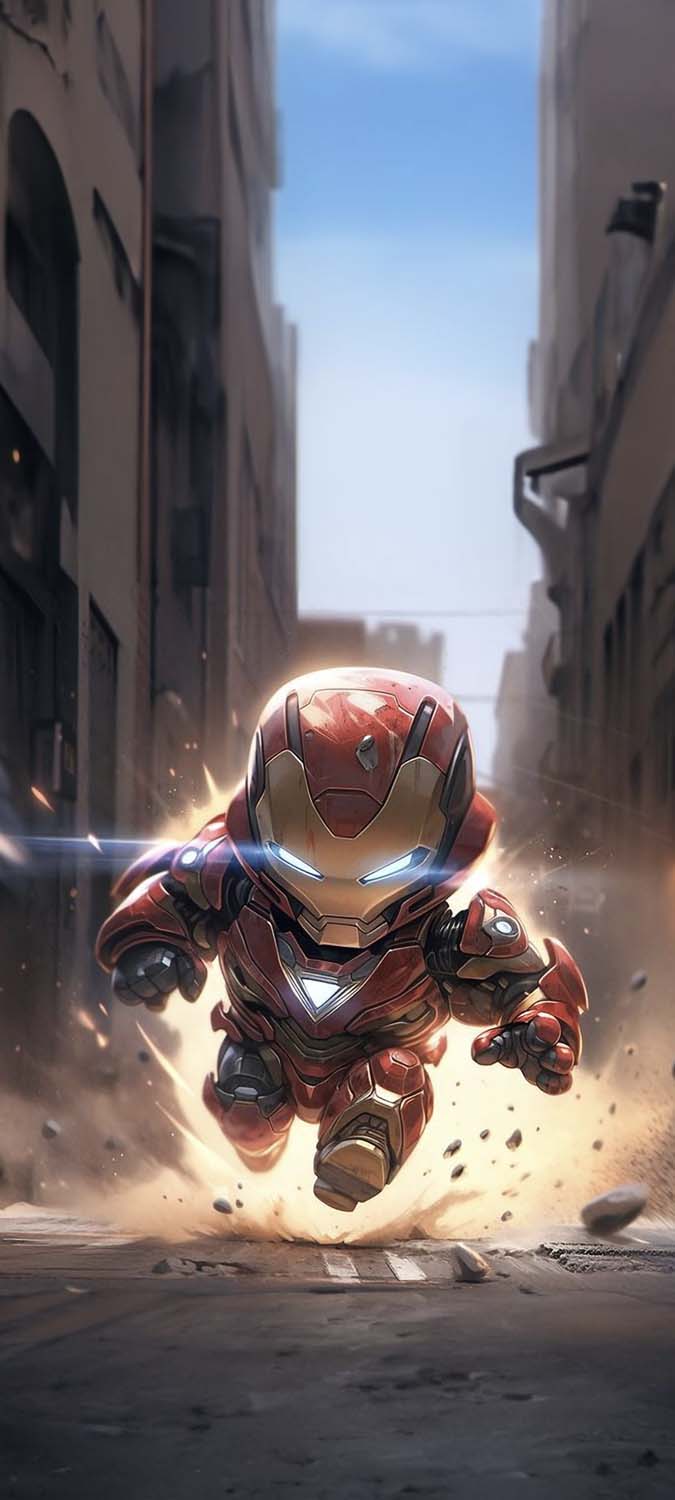 Little Iron Man Armor iPhone Wallpaper