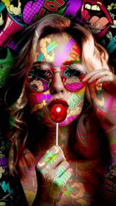 Lollipop Girl iPhone Wallpaper