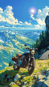 Moto Bike Camper iPhone Wallpaper HD