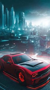 Red Dodge iPhone Wallpaper