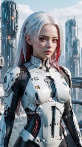 Robot Girl iPhone Wallpaper HD