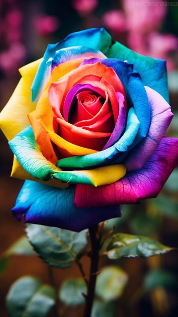 Rose Colorful iPhone Wallpaper