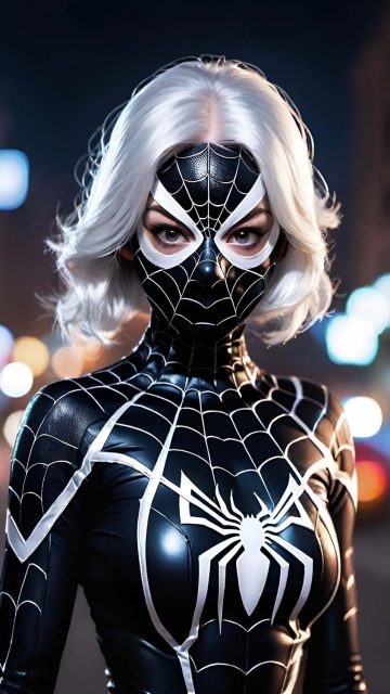 Spidergirl Black Suit iPhone Wallpaper