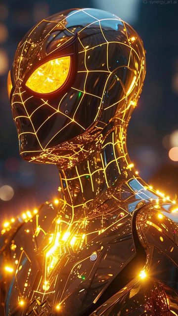 Spiderman Golden iPhone Wallpaper HD
