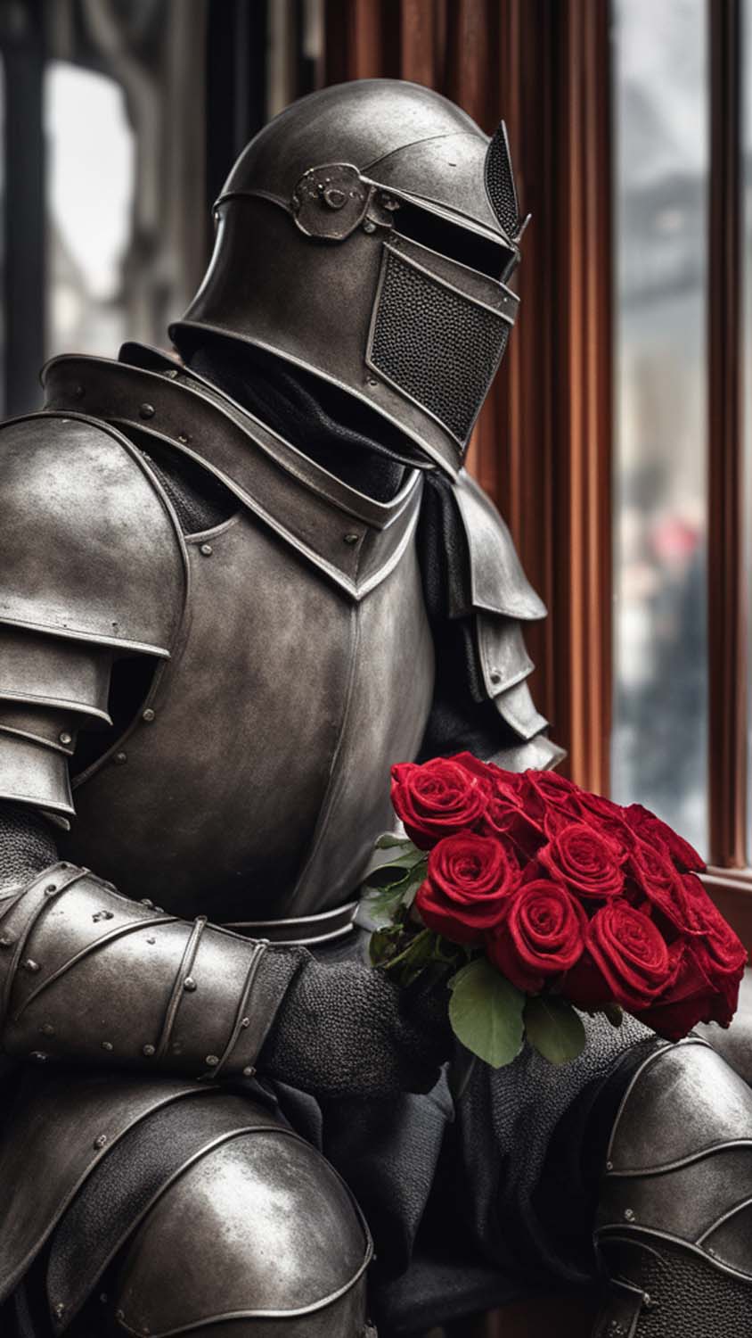 The Knight Wishes you Happy Valentines Day iPhone Wallpaper