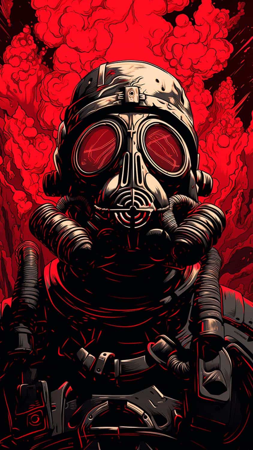 Toxic Gas Mask iPhone Wallpaper