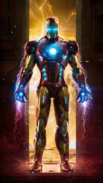 Unleashing the power of iron man iPhone Wallpaper