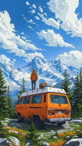 Van Life Vibes and Mountain Highs iPhone Wallpaper HD