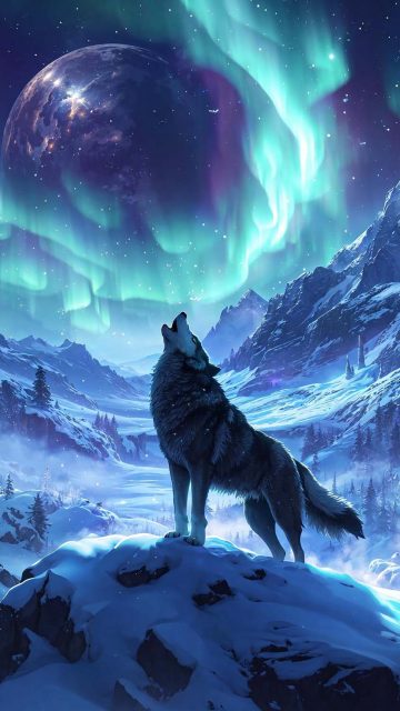 Wolf Howl iPhone Wallpaper