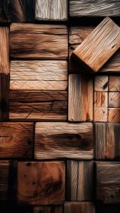 Wood Blocks iPhone Wallpaper