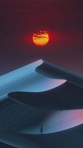 digital artartwork illustration nature landscape desert dunes sand men alon esky Sun macbook wallpaper