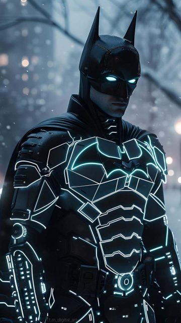Batman Neon Suit iPhone Wallpaper HD