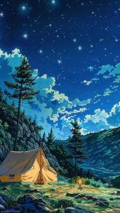 Camping in Wild iPhone Wallpaper HD