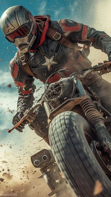 Captain America Motorcycle iPhone Wallpaper HD