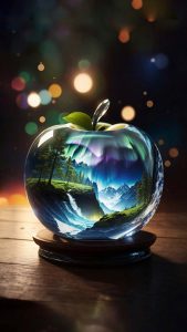 Crystal Apple iPhone Wallpaper HD