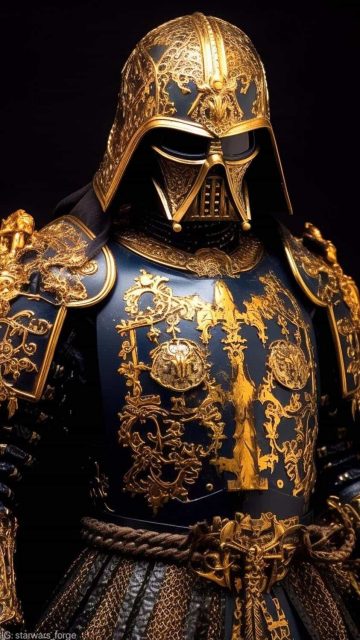 Golden Armor Vader iPhone Wallpaper HD