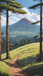 Green Fields and Mountain iPhone Wallpaper HD