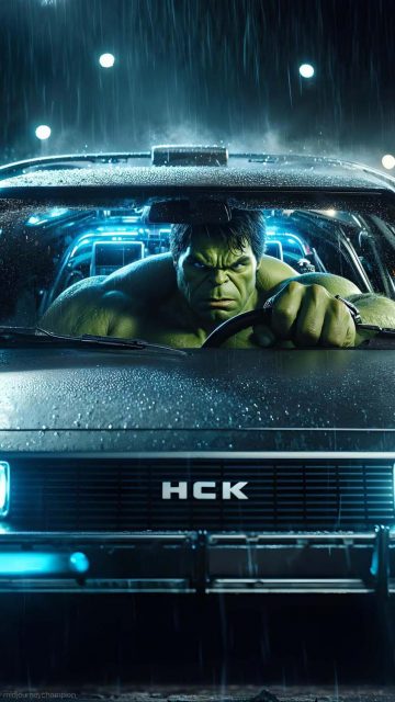 Hulk Driving iPhone Wallpaper HD