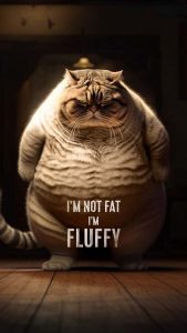 I am Not Fat I am Fluffy iPhone Wallpaper HD