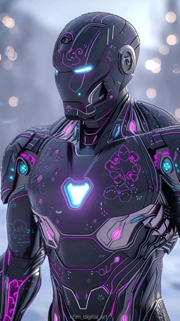 Iron Man Wakanda Armor iPhone Wallpaper HD