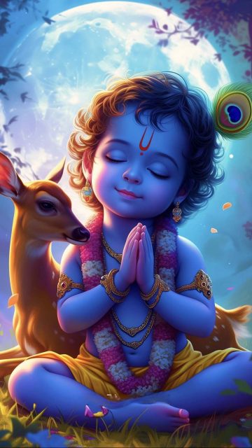 Krishna God Cute iPhone Wallpaper HD