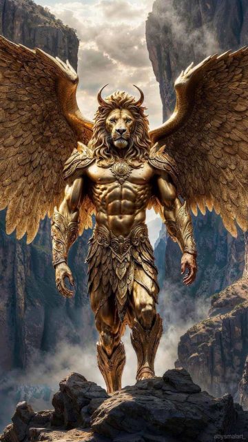Lion Angel of God iPhone Wallpaper HD