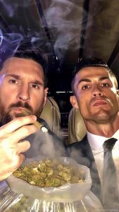 Messi Ronaldo Bros Smoke iPhone Wallpaper HD
