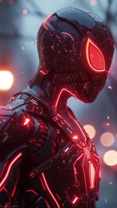 Neon Spidey iPhone Wallpaper HD