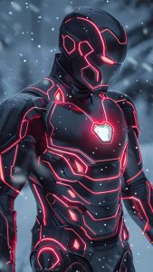 Neon Suit Iron Man iPhone Wallpaper HD