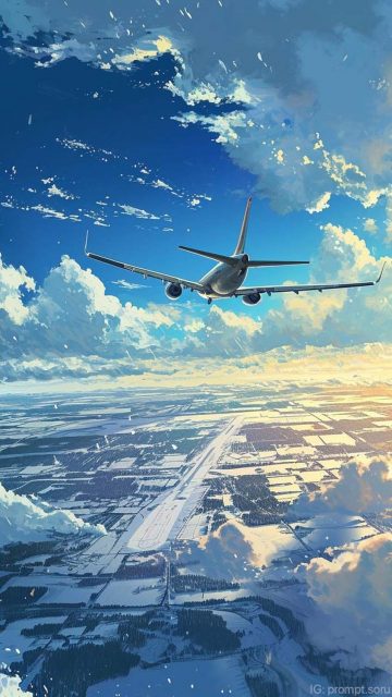 Plane in Sky iPhone Wallpaper HD