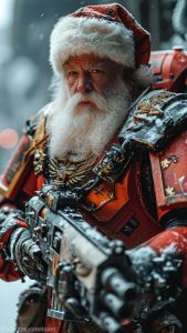 Santa Claus Soldier iPhone Wallpaper HD