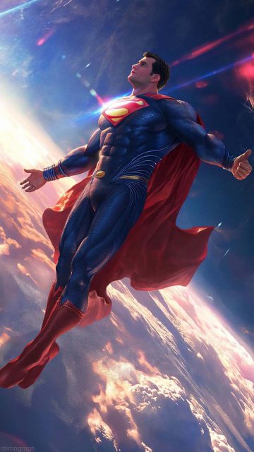 Superman Flying iPhone Wallpaper HD
